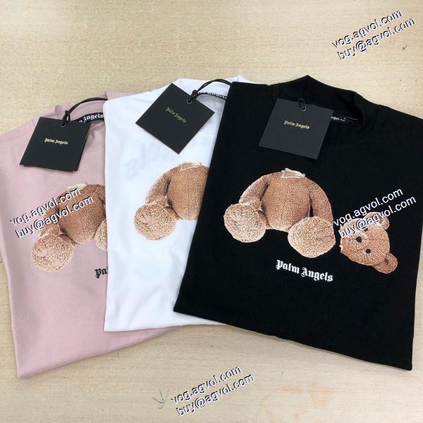 パーム エンジェルス Palm Angels 2020秋冬 絶大な人気を誇る 断頭熊のゆったり半袖Tシャツ パーム エンジェルス コピー ブランド 3色可選
